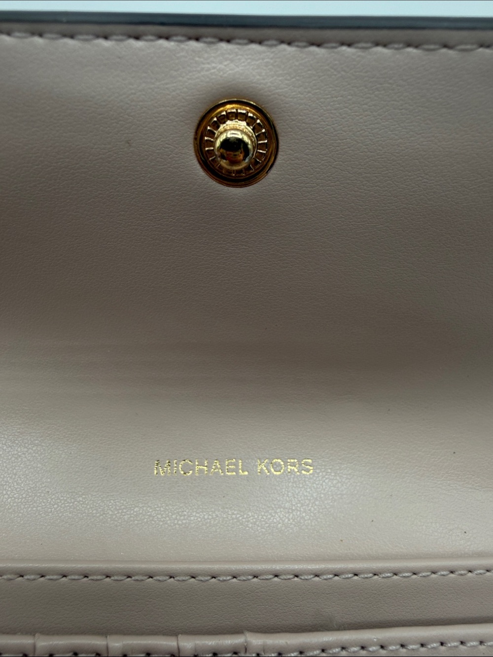 Michael Kors Pink and Cream Stripe Tote with Brown Trim and Matching Wallet - Picture 13 of 15